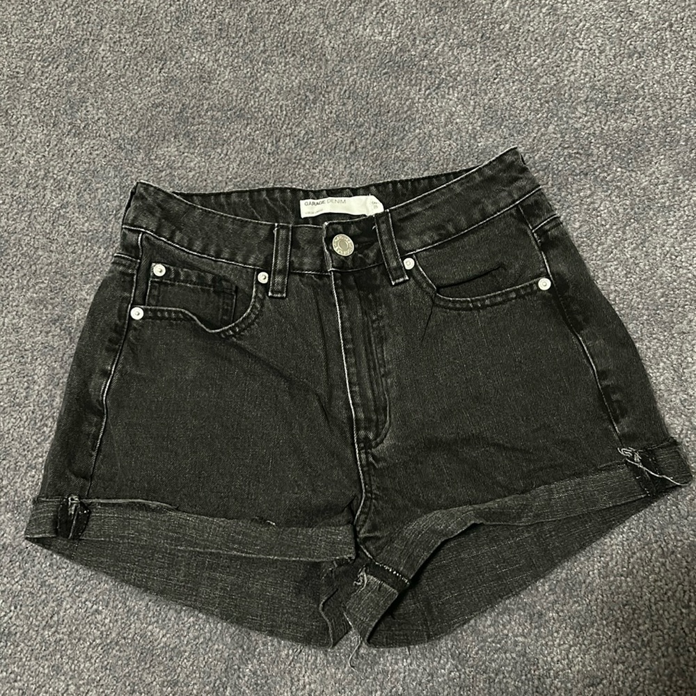 Garage | Black Denim Shorts